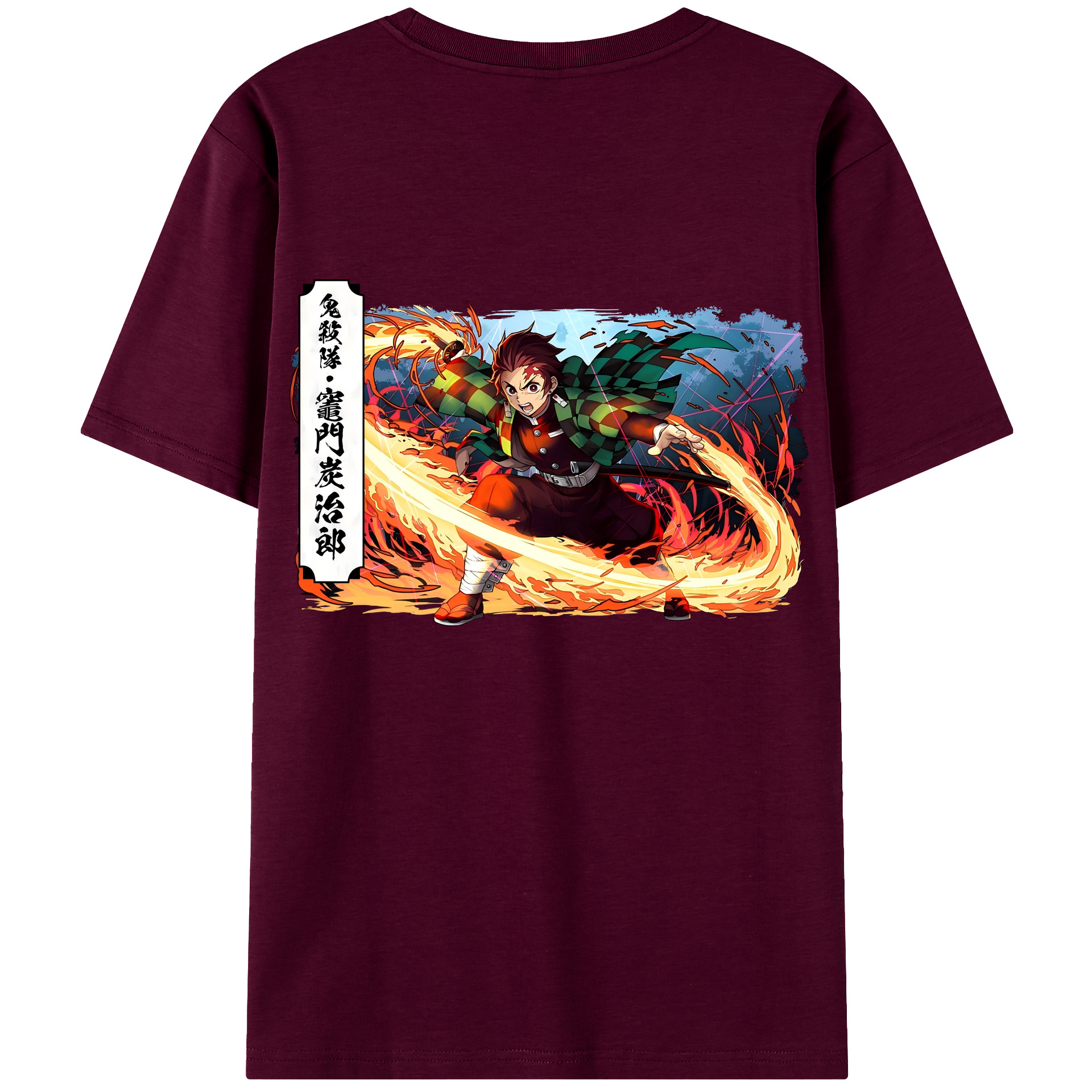 （画像用） 鬼滅の刃 竈門 炭治郎／かまど たんじろう Kamado Tanjirou レディース半袖Tシャツ(バックプリント)